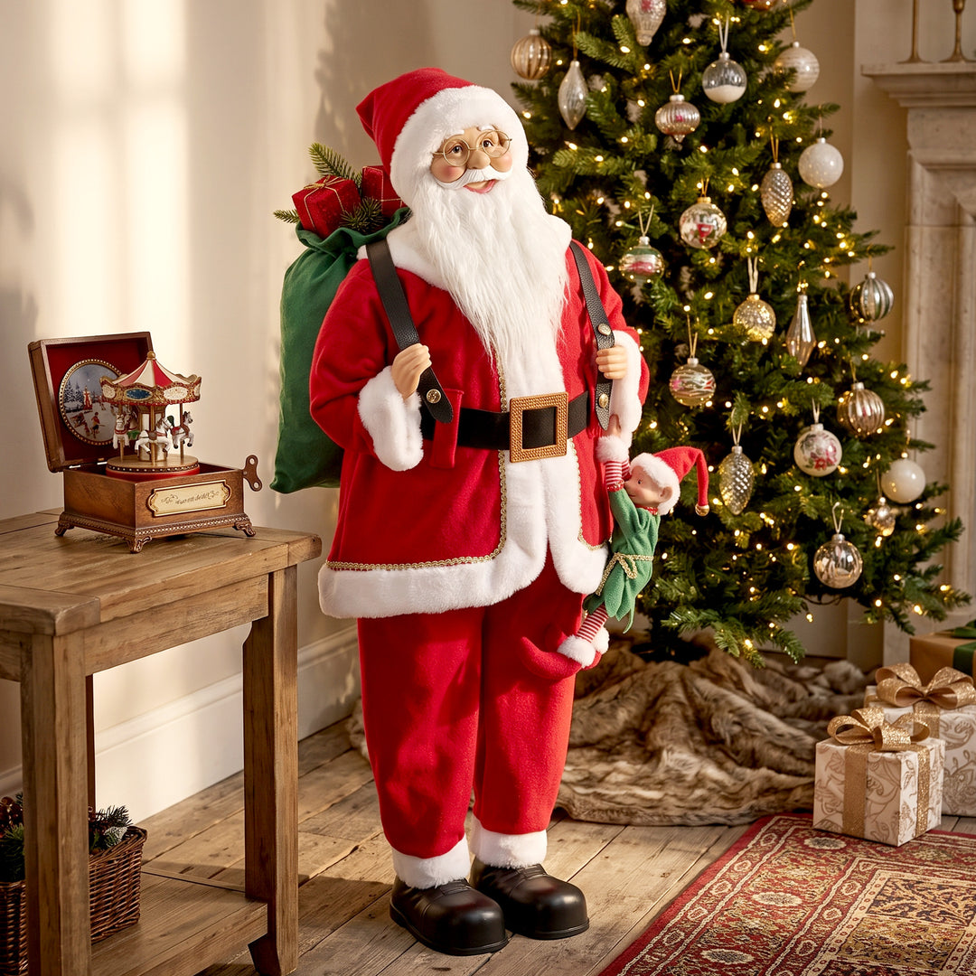 4ft Singing Dancing Santa Claus, Standing Christmas Animated Santa - view 2