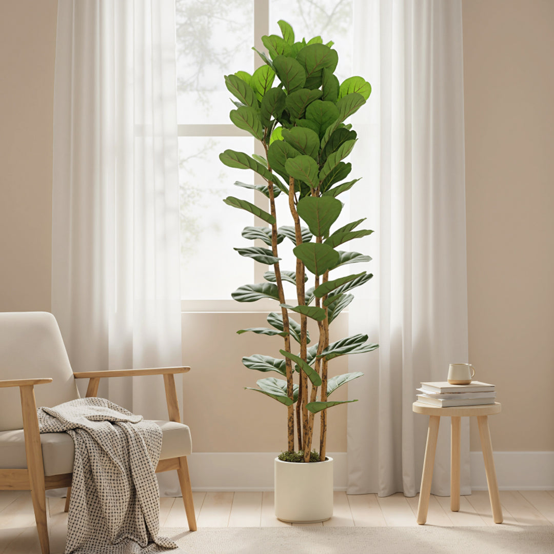 180cm Artificial Fiddle Leaf Fig Tree - Green