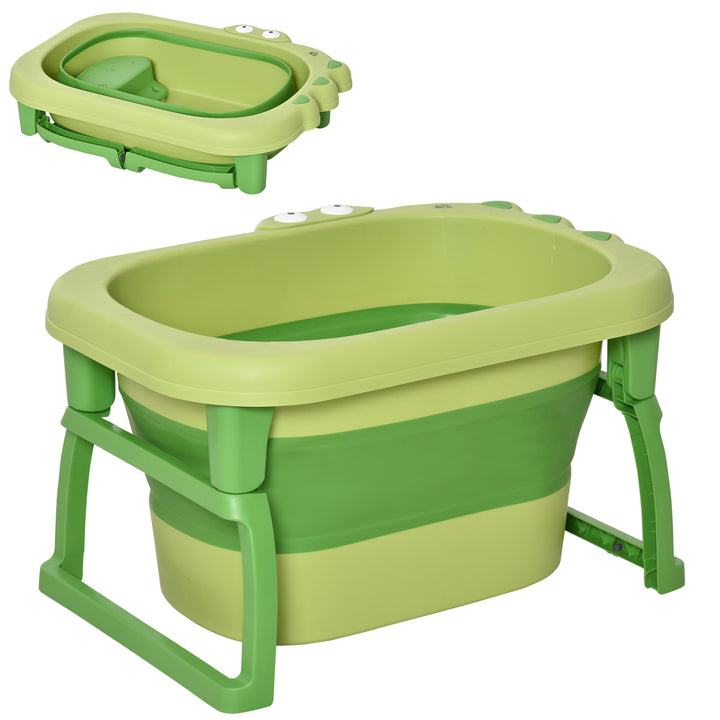 MCL Foldable Baby Bathtub, with Stool - Green