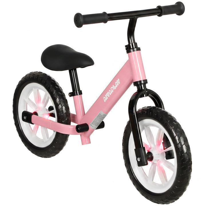 11.2" Balance Bike for 2-5 Years, Toddler Bike with Lighting Wheels - Pink