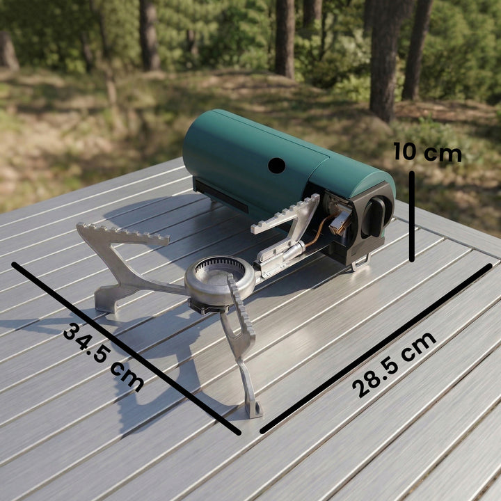 2670W Foldable Camping Stove with Safety Shut-Off, Piezo Ignition Gas 