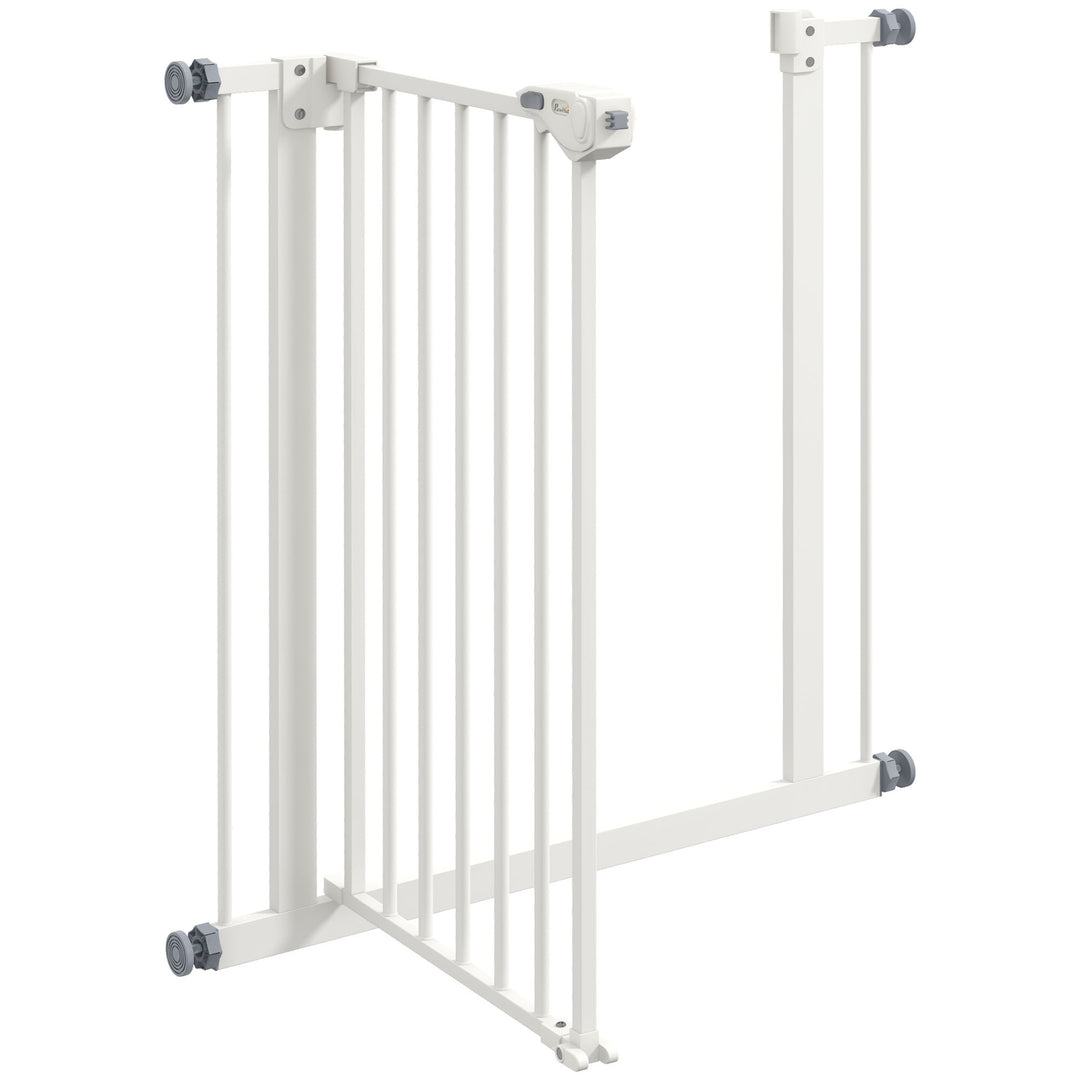 Adjustable Safety Gate w/ One Extensions, Four Adjustable Screws, White