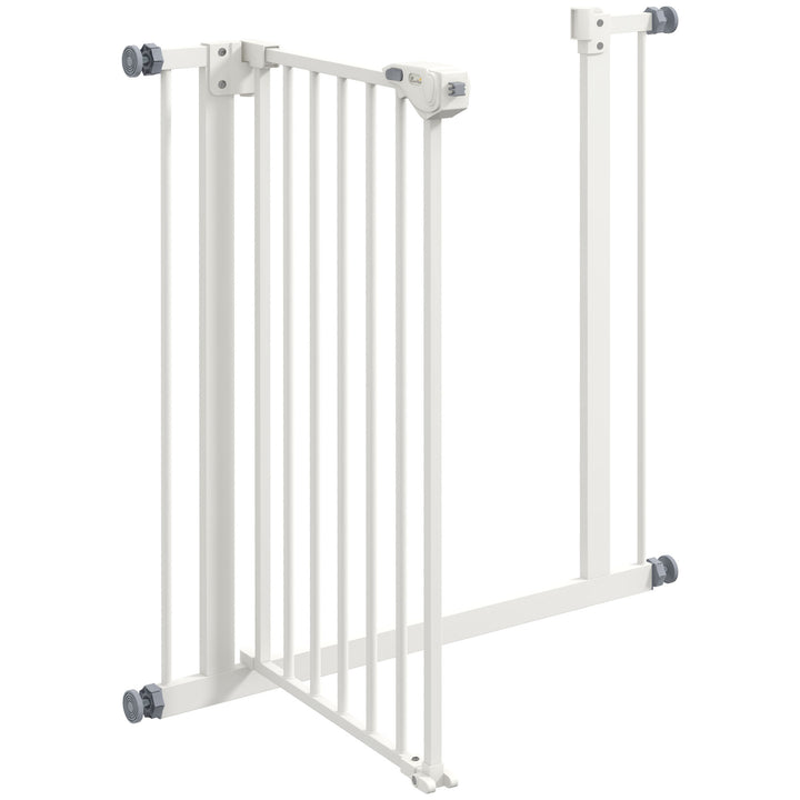 Adjustable Safety Gate w/ One Extensions, Four Adjustable Screws, White