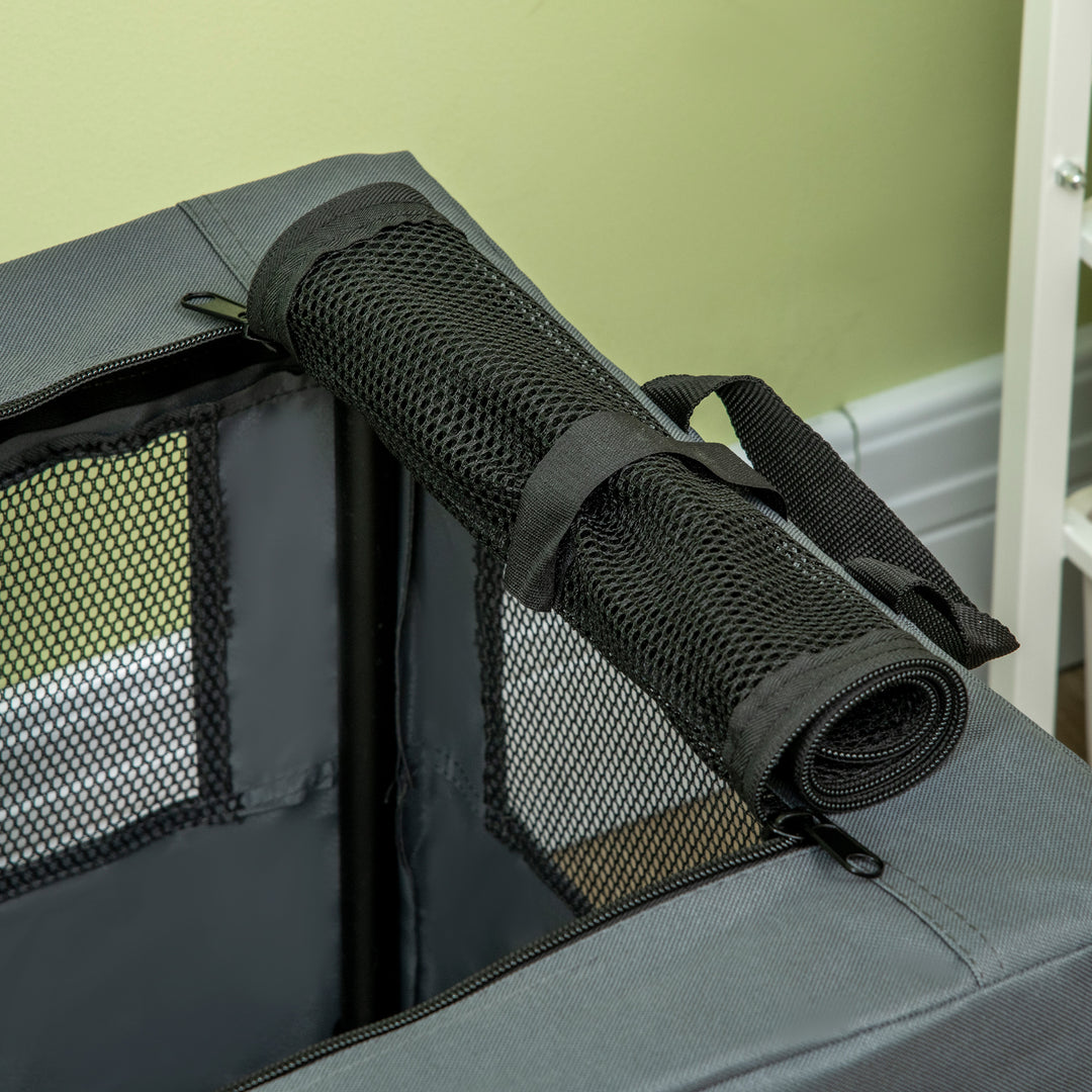 60cm Pet Carrier, with Cushion, for Miniature Dogs - Grey