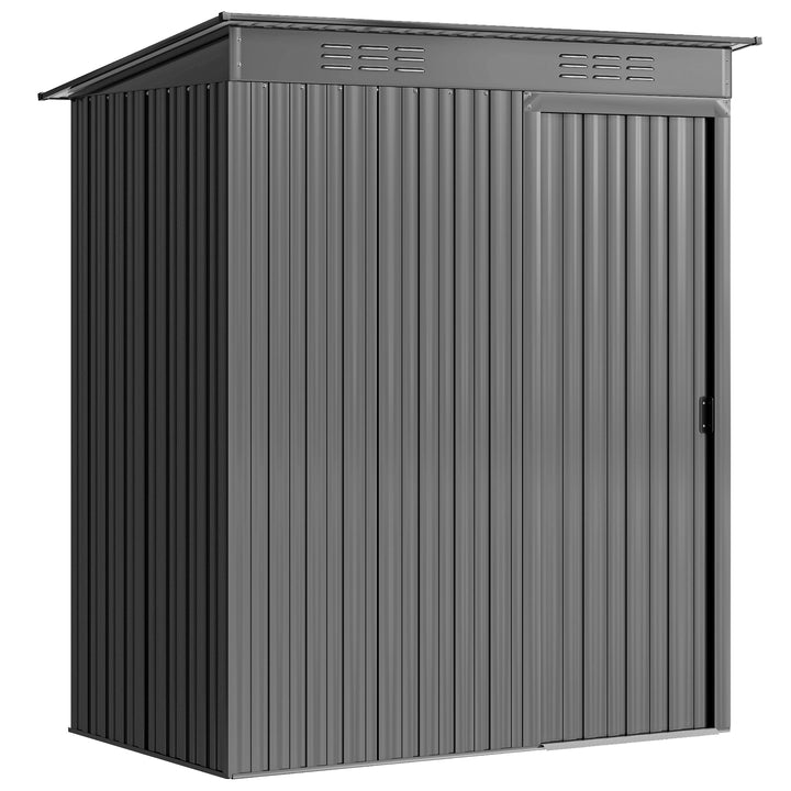 5 x 3.5ft Metal Garden Storage Shed with Effortless Assembly and 2 Pai