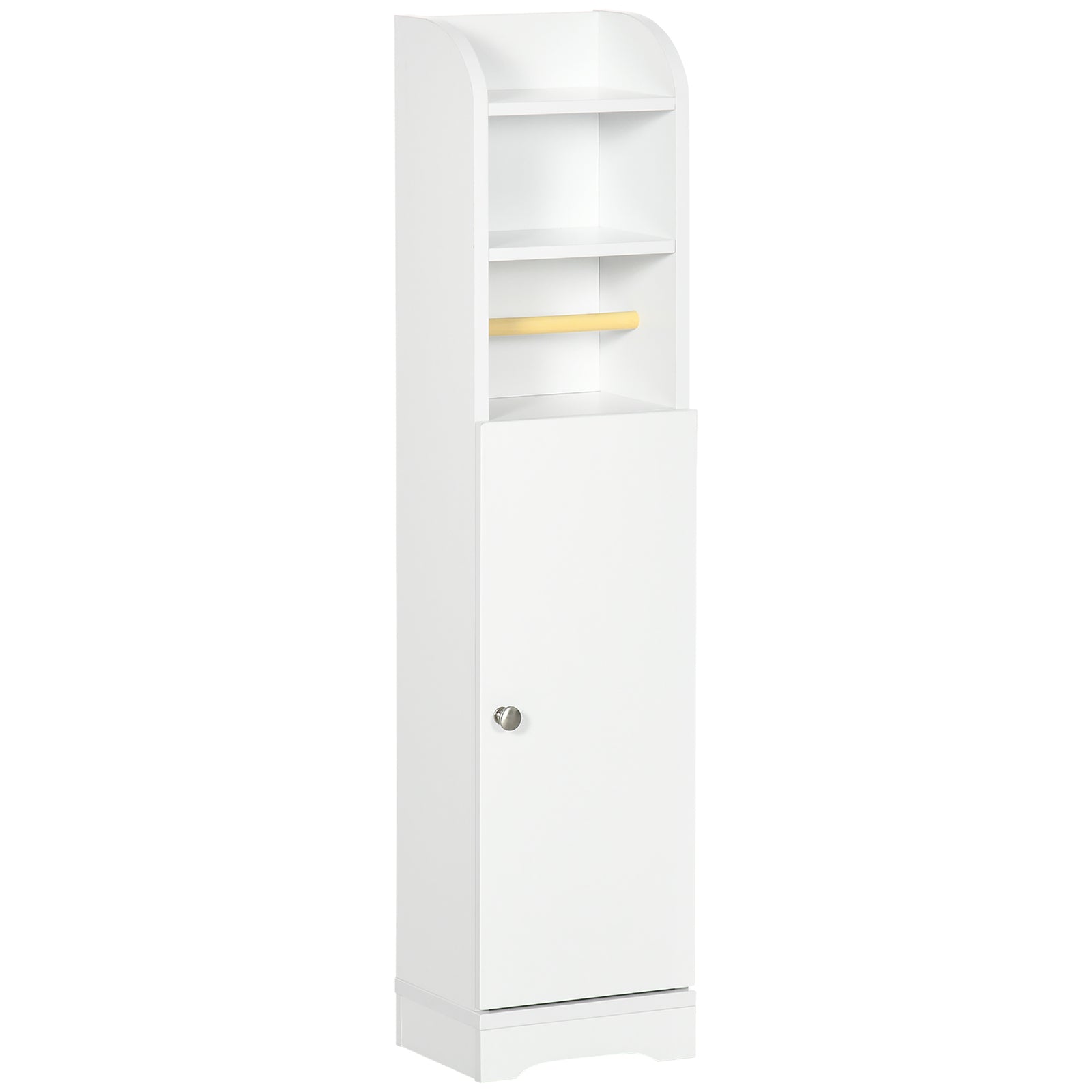 Multi-Storage Narrow Bathroom Cabinet - White