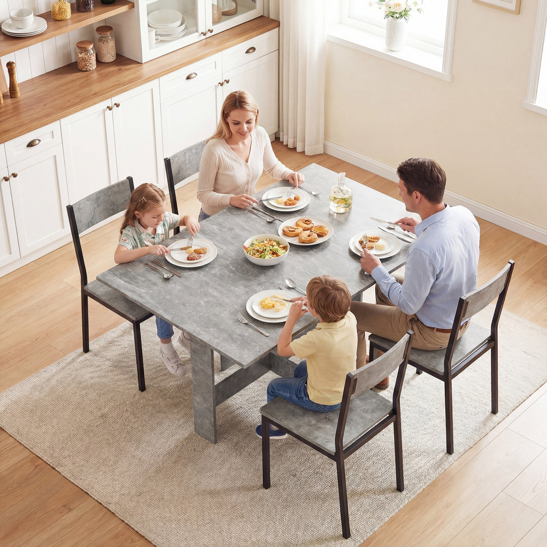 Folding Dining Table, Space-Saving Drop Leaf Kitchen Table for 4-6 Peo