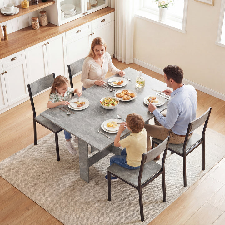 Folding Dining Table, Space-Saving Drop Leaf Kitchen Table for 4-6 Peo