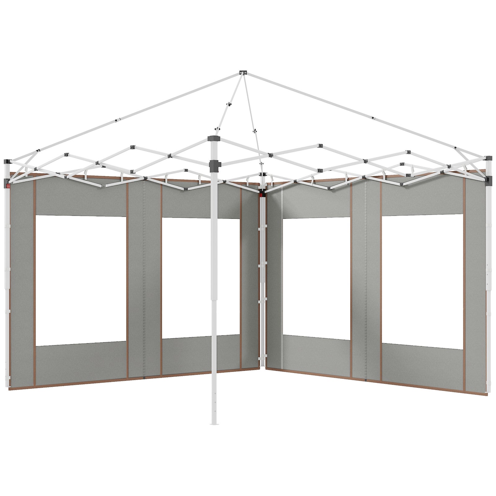 Set of Two 295cm Replacement Canopy Walls - Grey