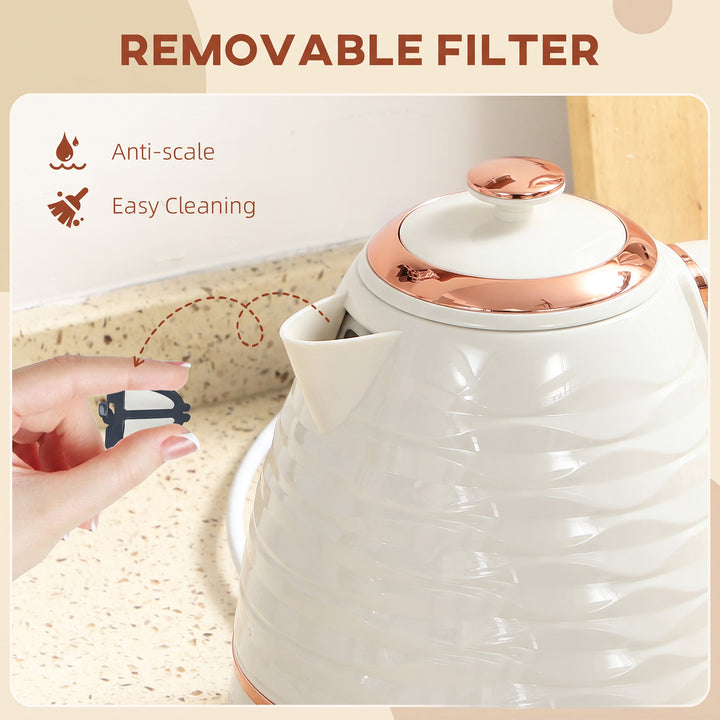 3kW Rapid Boil Honeycomb Kettle - Cream White