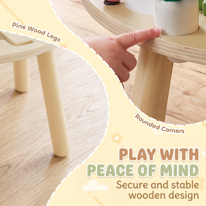 Wooden Baby Activity Table for 1-3 Years, 6-in-1 Montessori Activity - view 5