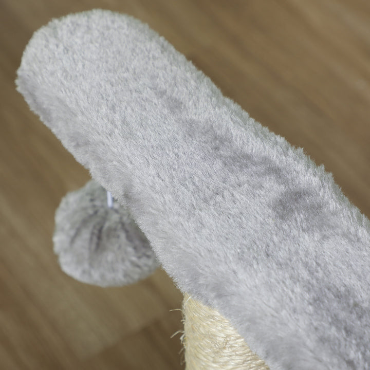 MCL Cat Tree, Cat Tower for Kittens with Rotatable Top Bar, Sisal Scratching Post, Tunnel, Dangling Balls - Grey