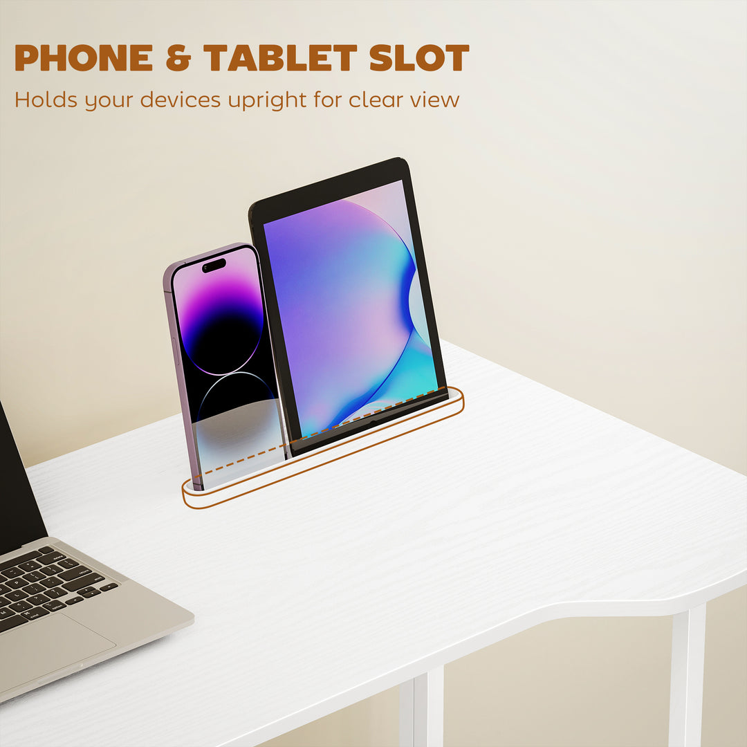 Folding Small Desk on Wheels - Black Wood Effect