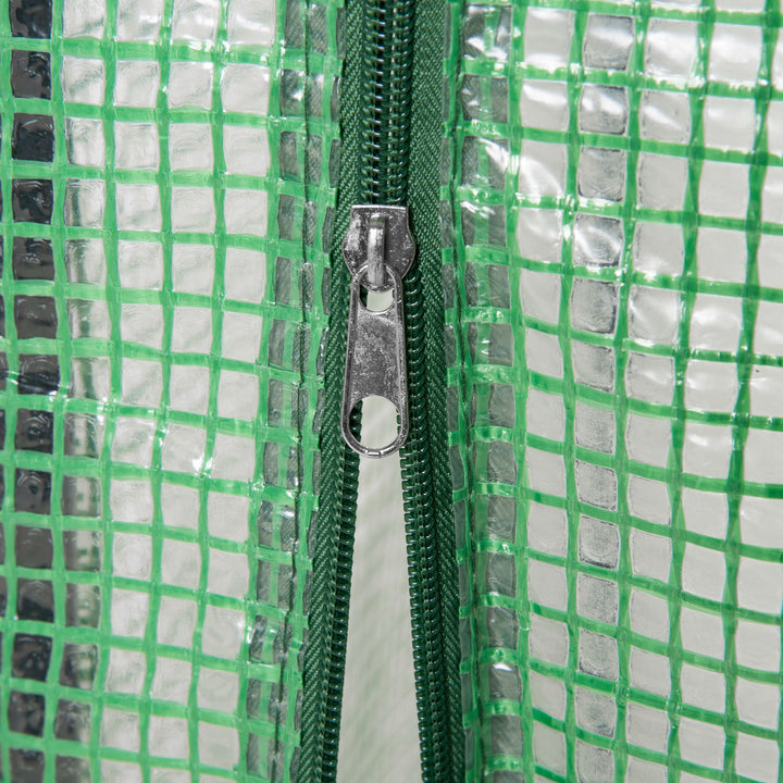 100 x 50 x 150cm Tomato Greenhouse Steel Frame PE Cover with Roll-up Door Outdoor for Backyard, Balcony, Garden, Green