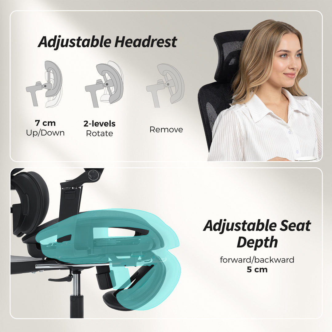 Ergonomic Office Chair, High Back Mesh Desk Chair