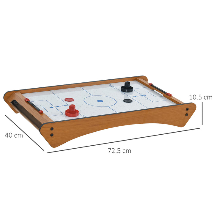 HOMCOM Mini Air Hockey Tabletop Game w/ 2 Pucks Pushers Fan Play Board Scoreboard Markings Portable Family Game Children Adults 8 Years+