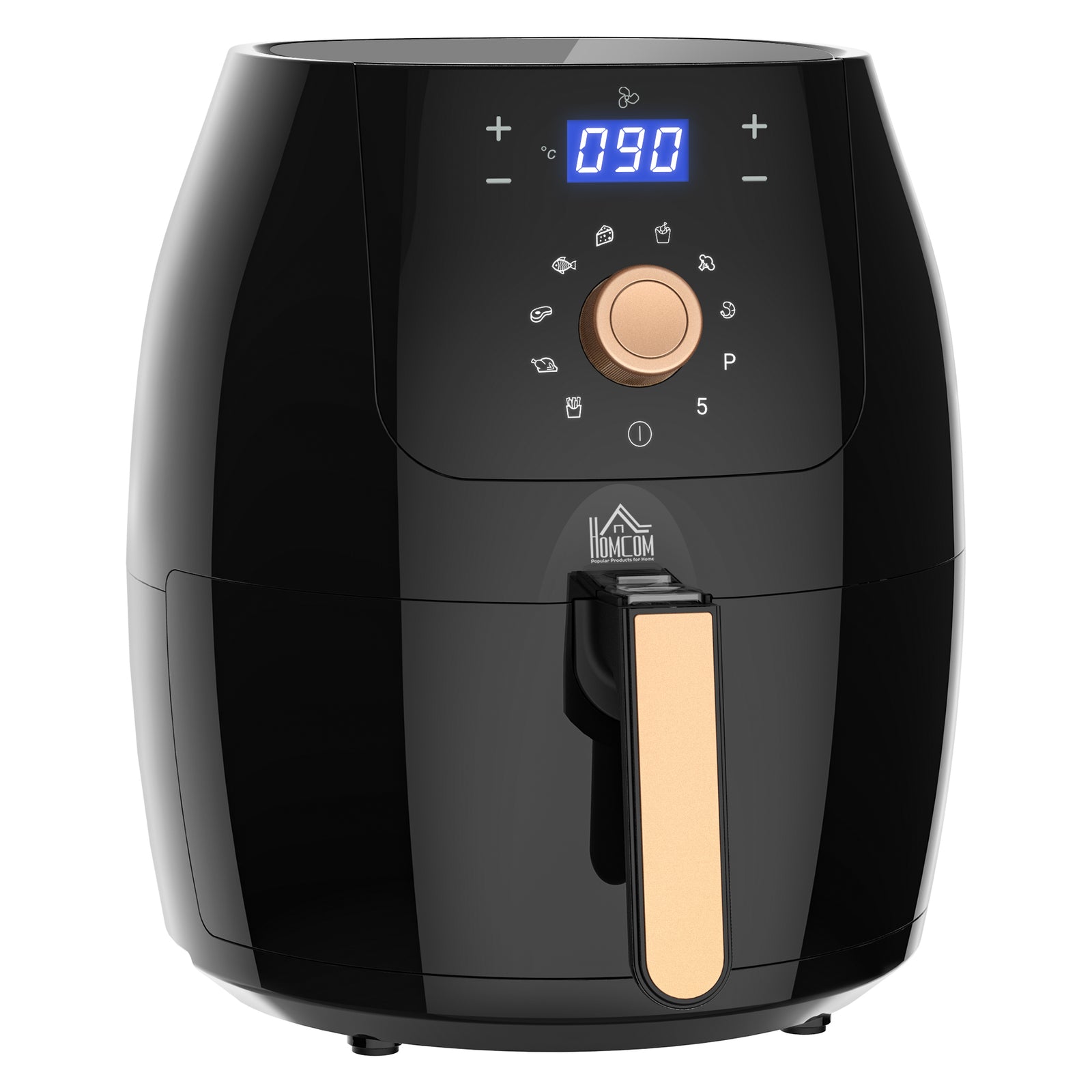 5.5L 1700W Air Fryer, with Digital Display, 80-200℃ Temperature