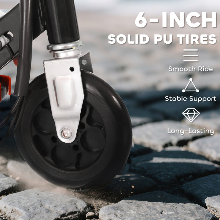 MCL Powered E-Scooter Ride-On, with Brakes, Adjustable Seat, Adjustable Handlebars, Red