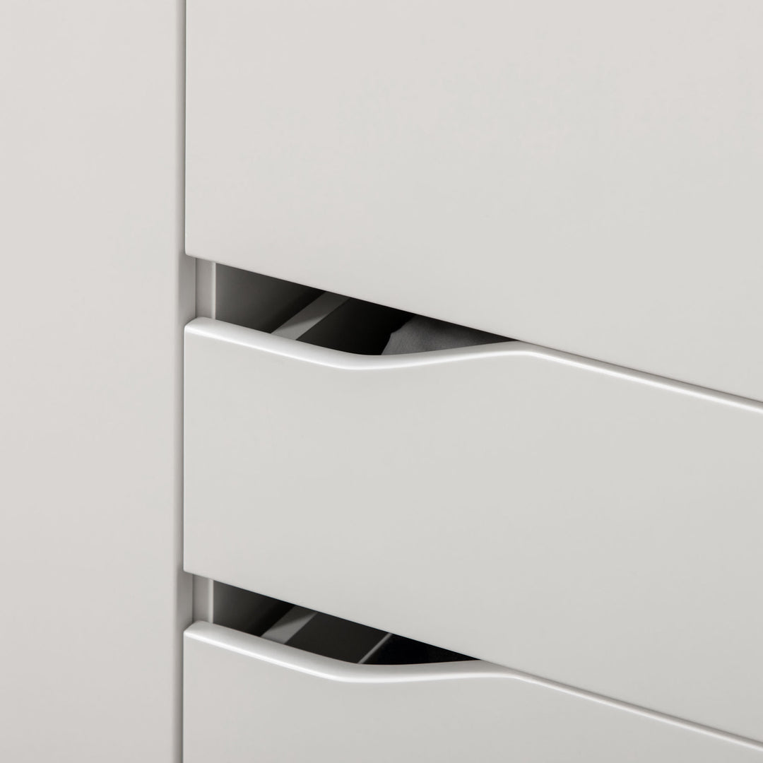 MCL Wardrobe with 2 Doors, 2 Drawers, Hanging Rail, Shelves for Bedroom Clothes Storage Organiser, 89x50x185cm, White