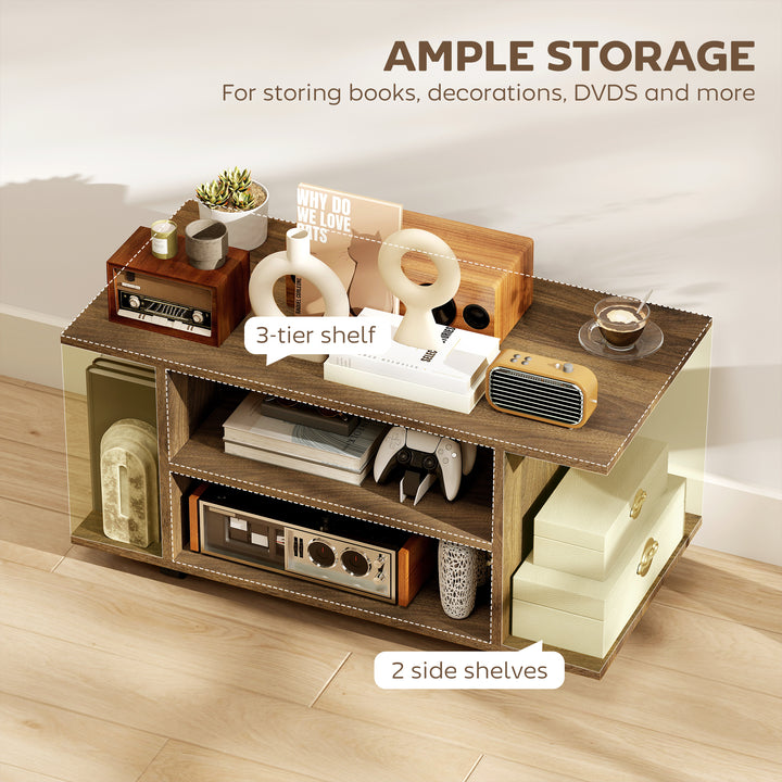 Modern TV Cabinet Stand Storage Shelves Table Mobile Bedroom Furniture