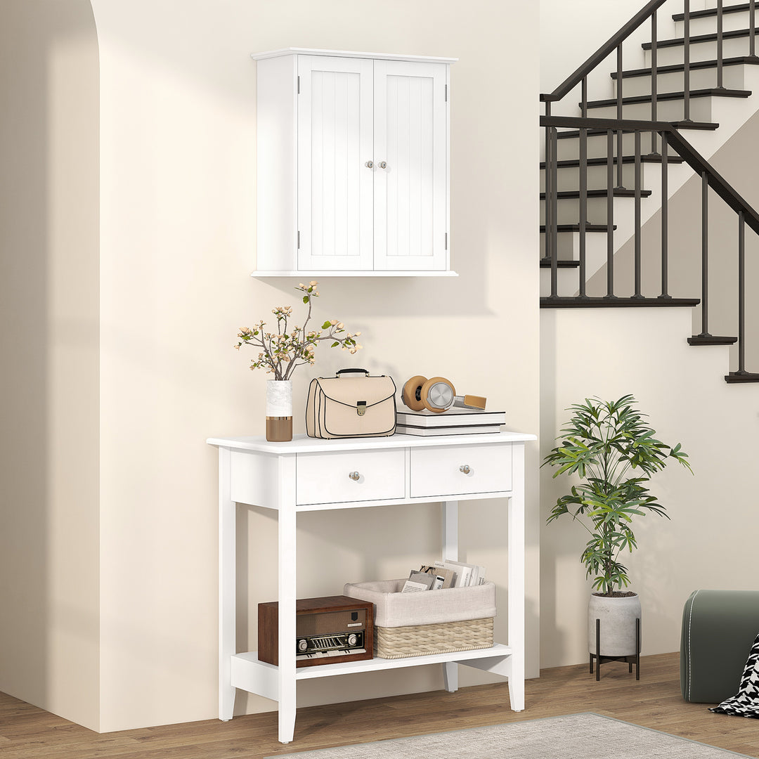 Bathroom Wall Cabinet, 3-Tier Wall-Mounted Bathroom Storage Cabinet wi