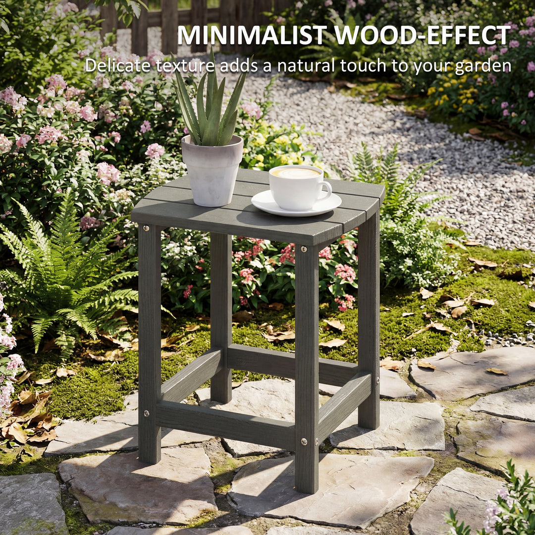 Outdoor Side Table, Garden Coffee Table, All-Weather Adirondack Side T