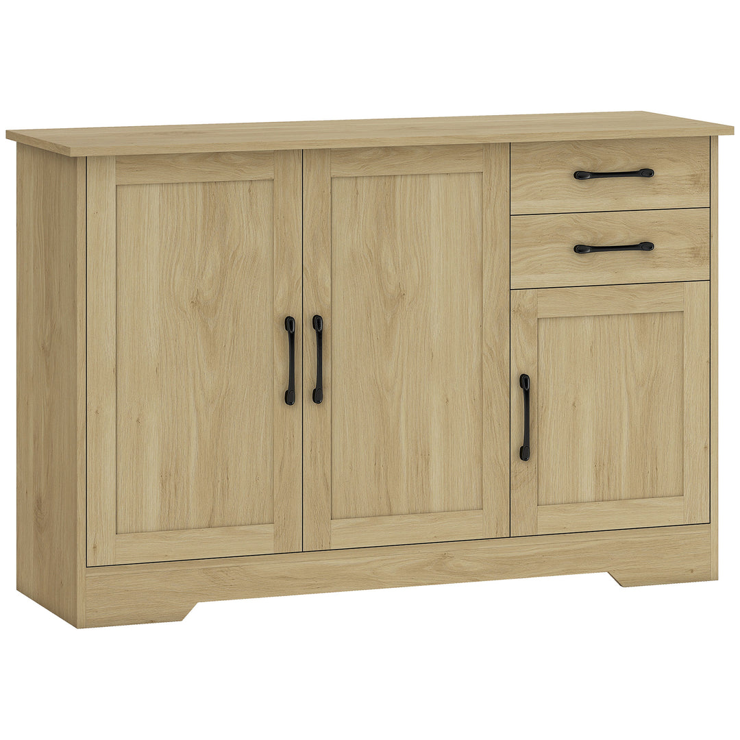 Sideboard with 2 Drawers Modern Storage Cabinet, Kitchen Cupboard with