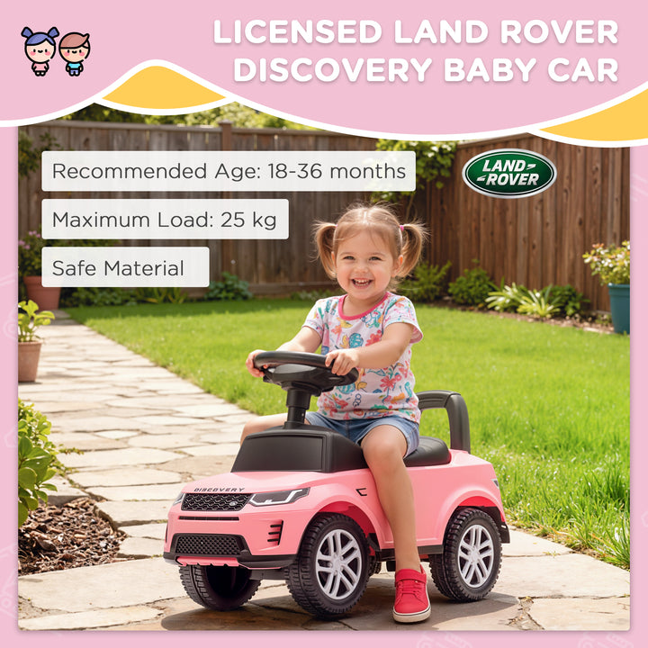 MCL Land Rover Licensed Toddler Ride on Car with Horn, Engine Sounds, Under-Seat Storage, for 18-36 Months, Pink