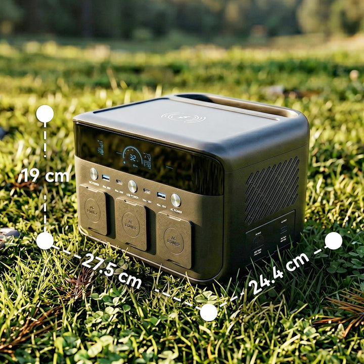 Portable Power Station with LiFePO4 Battery, 1.5H Fast Charge, Camping