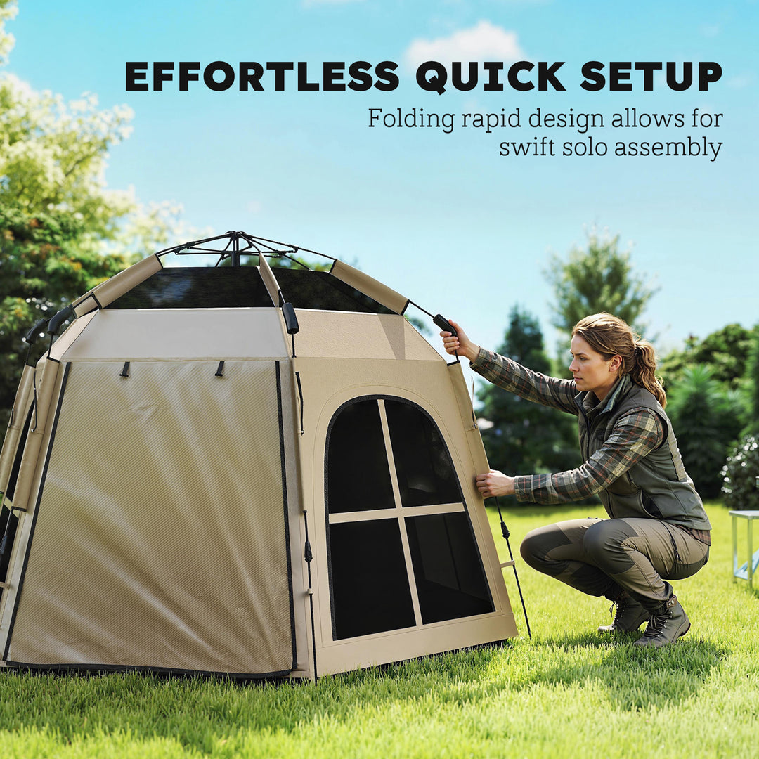Pop Up Tent 3000mm Waterproof Instant Camping Tent 3-4 Person with 2 D