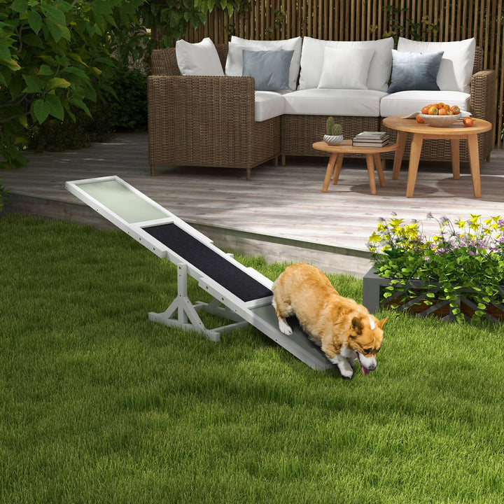 Wooden Pet Seesaw for Big Dogs, Dog Agility Equipment with Anti-Slip Surface