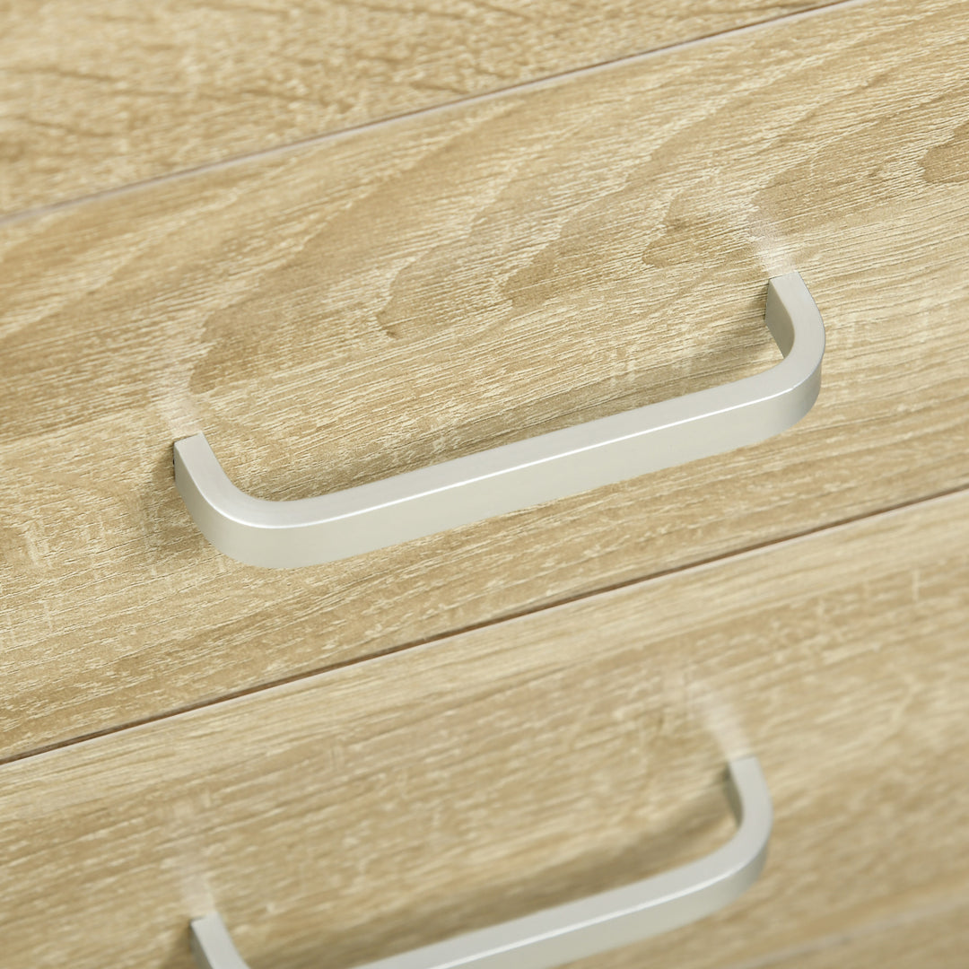 MCL Computer Desk, Home Office Desk with Lockable Drawer, Storage Shelf for Study Bedroom, 110 x 50 x 76 cm, Oak