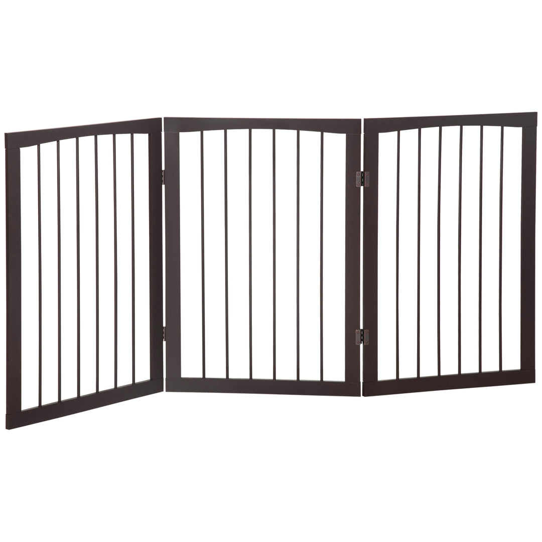 MCL 3 Panel Stair Gate Foldable Dog Door Gate Indoor Free Standing Safety Gate Pet Barrier 76cm Height