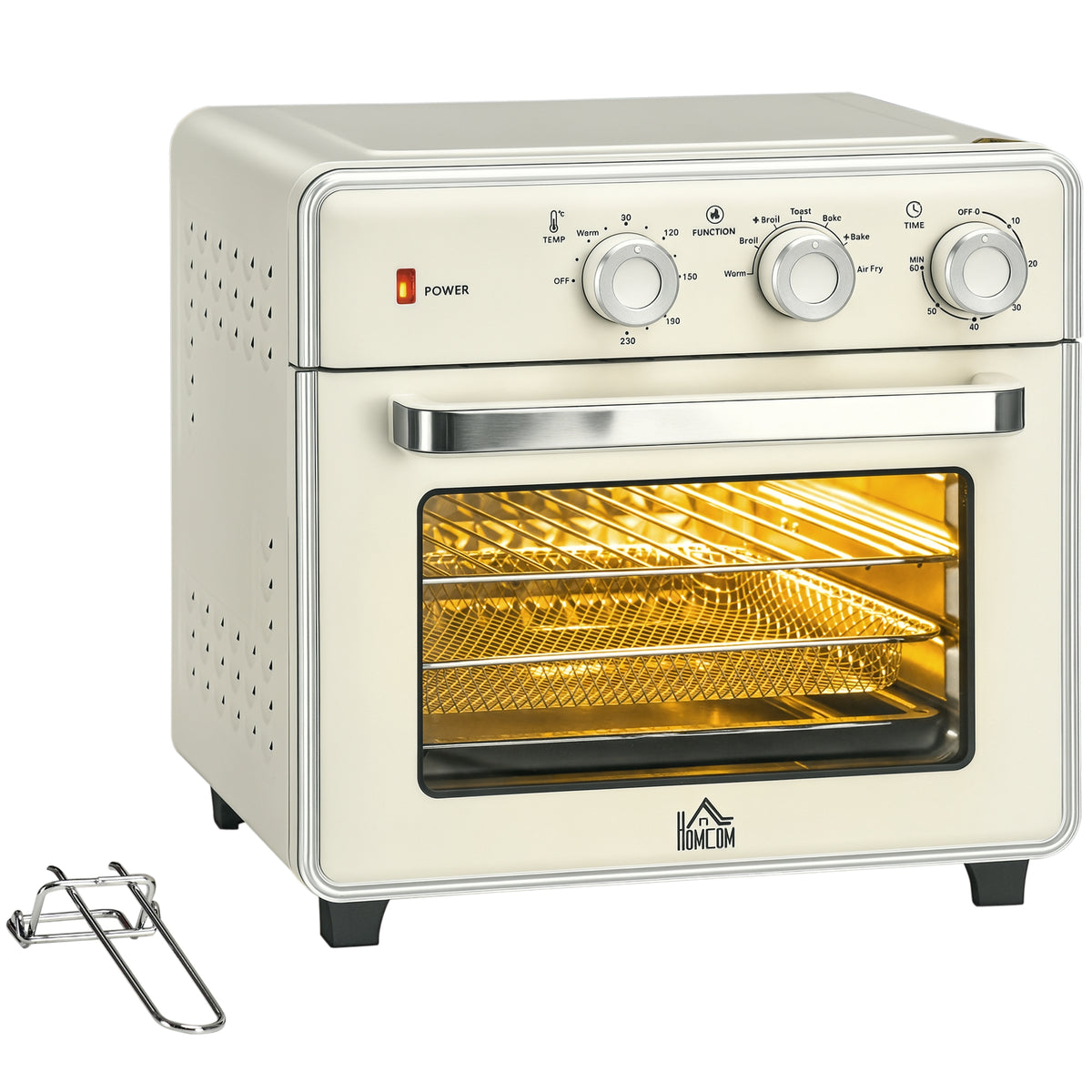20L 90-230°C Mini Electric Oven - Cream