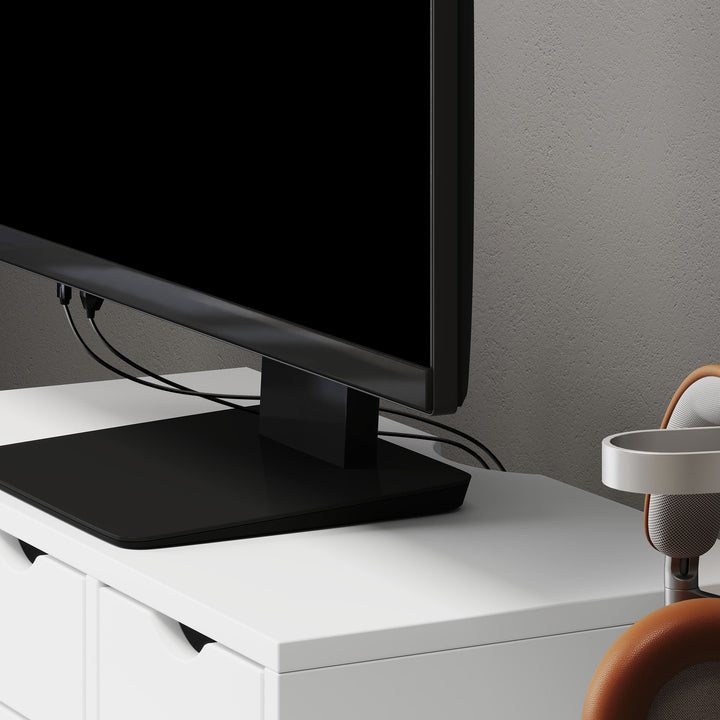 Monitor Stand Riser with 3 Drawers, Monitor Riser for Laptop, Computer, PC, Small Printer, 51 x 24 x 13cm, White