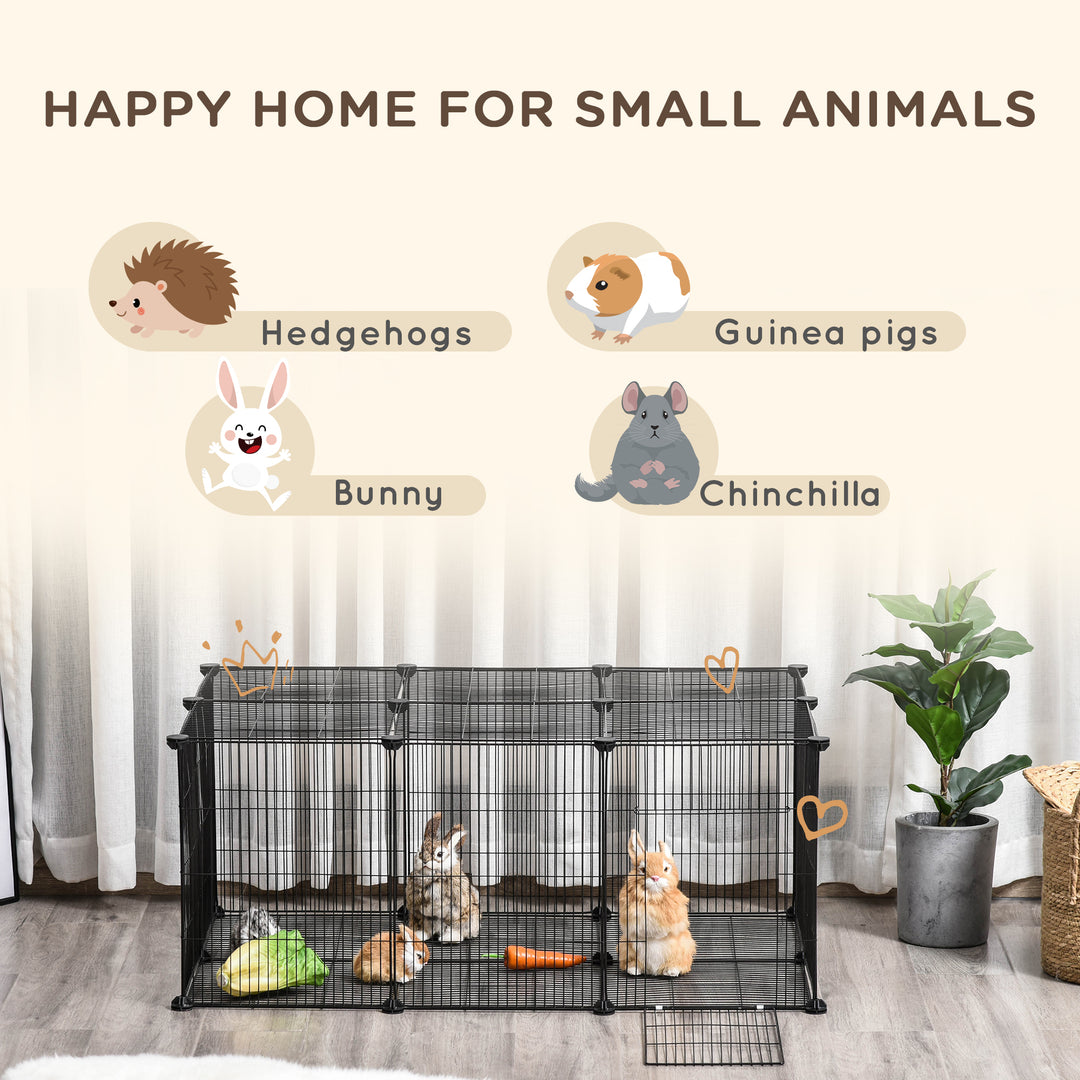 MCL Pet Playpen DIY Small Animal Cage Metal Fence with Door, 22 Pieces, for Bunny Chinchilla Hedgehog Guinea Pig