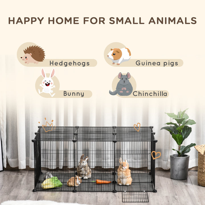 MCL Pet Playpen DIY Small Animal Cage Metal Fence with Door, 22 Pieces, for Bunny Chinchilla Hedgehog Guinea Pig