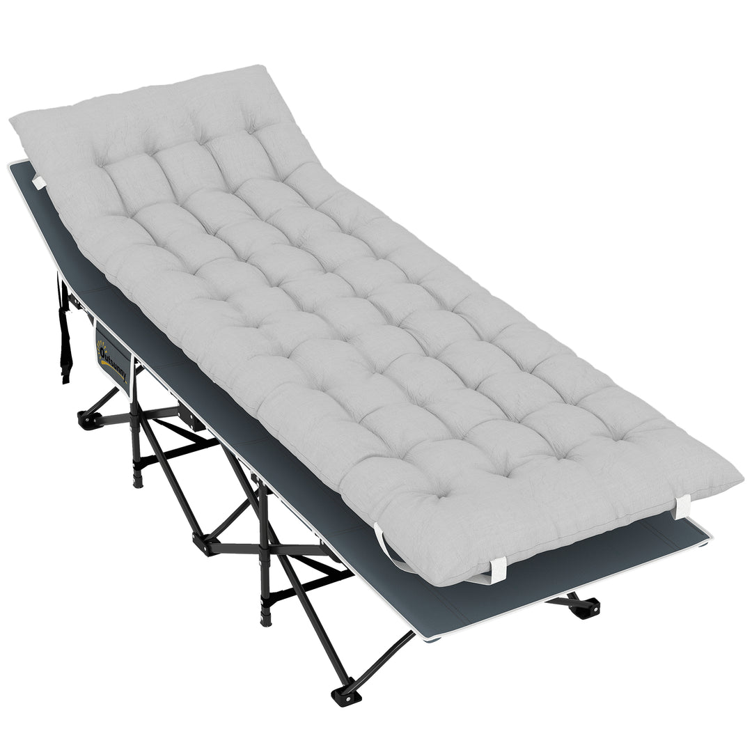68cm Wide Folding Bed, Camping Cot for Adults with Mattress, Carry Bag