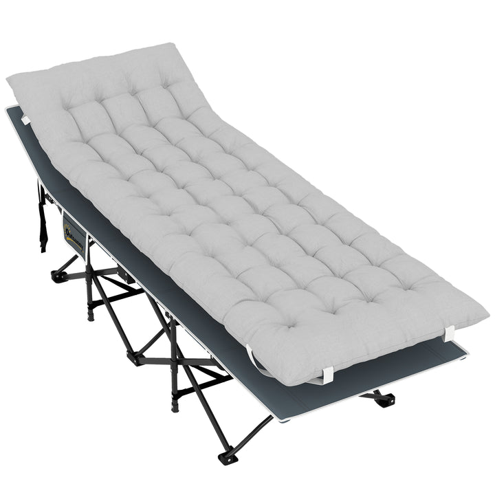 68cm Wide Folding Bed, Camping Cot for Adults with Mattress, Carry Bag
