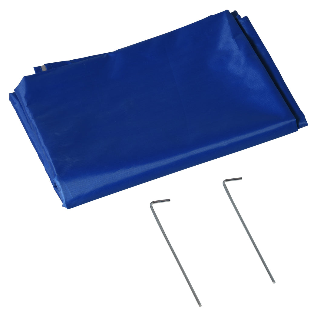 MCL 88" Arc 2.2M Fishing Umbrella Beach Parasol with Sides Brolly Shelter Canopy Shade with FREE Carry Bag Blue