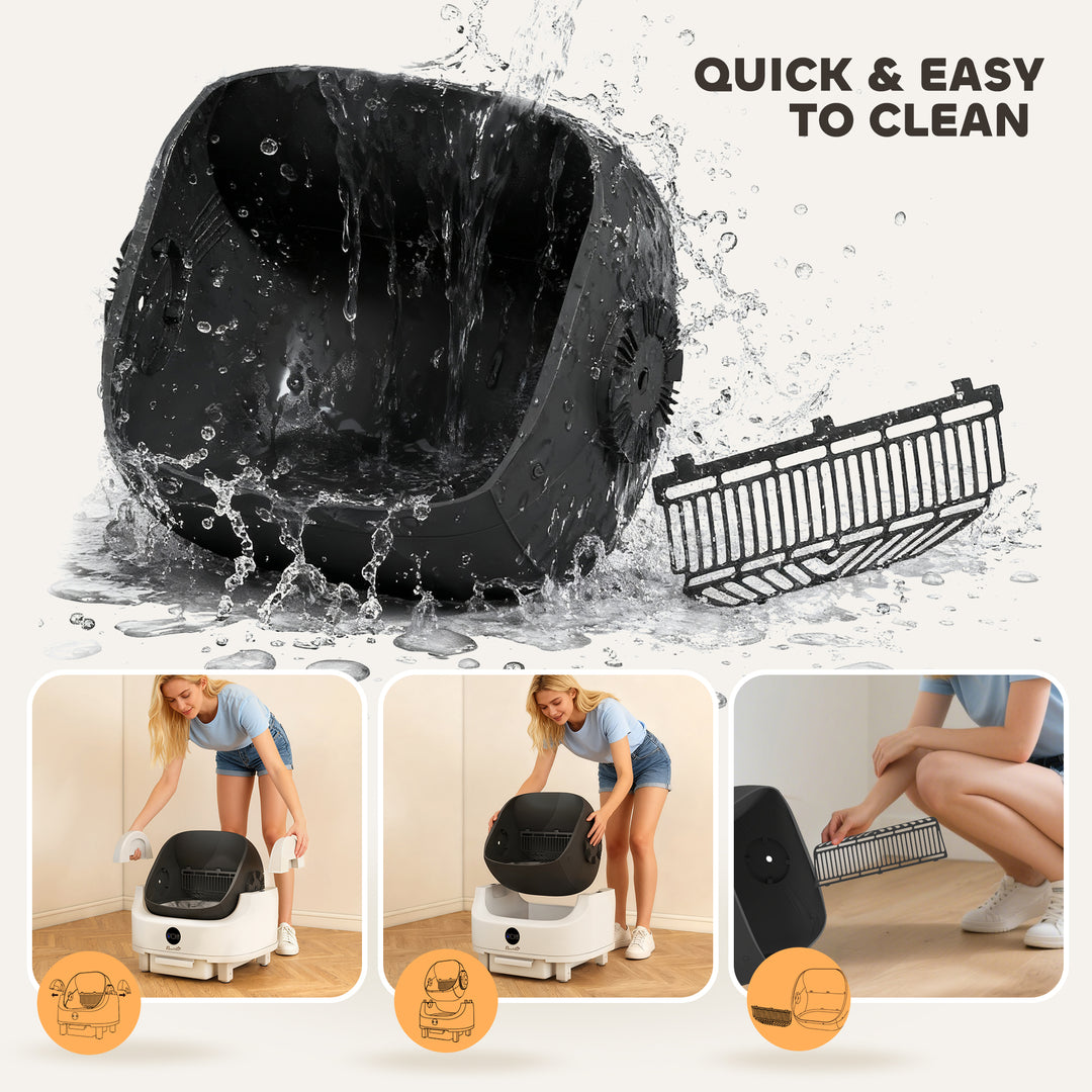 Self Cleaning Cat Litter Tray Top Opening Design, Automatic Litter Box