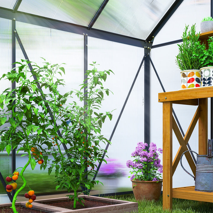190 x 190cm Walk-In Polycarbonate Greenhouse