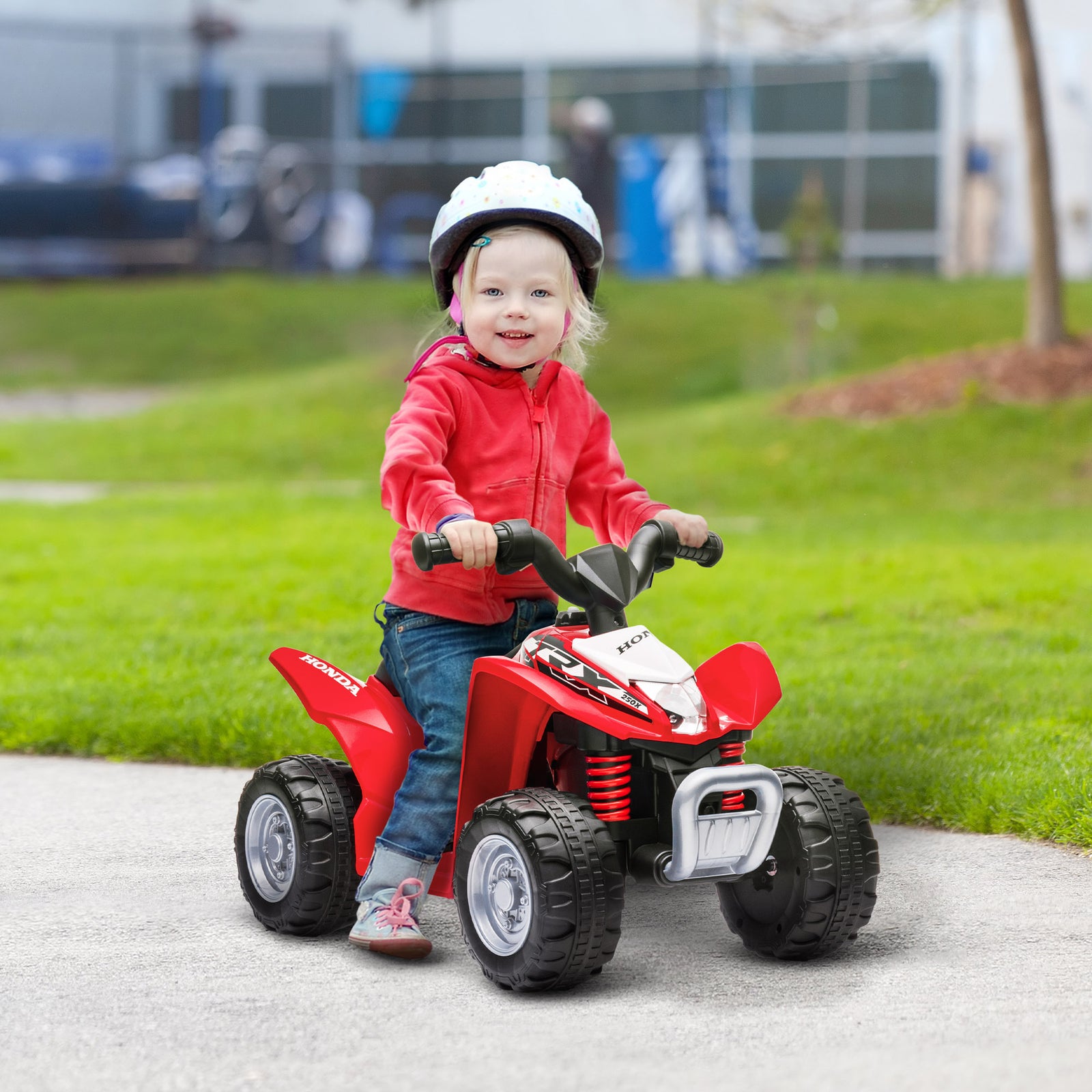 Honda Licensed Kids Electric Quad Bike, 6V ATV Ride On for Ages 1.5-3 