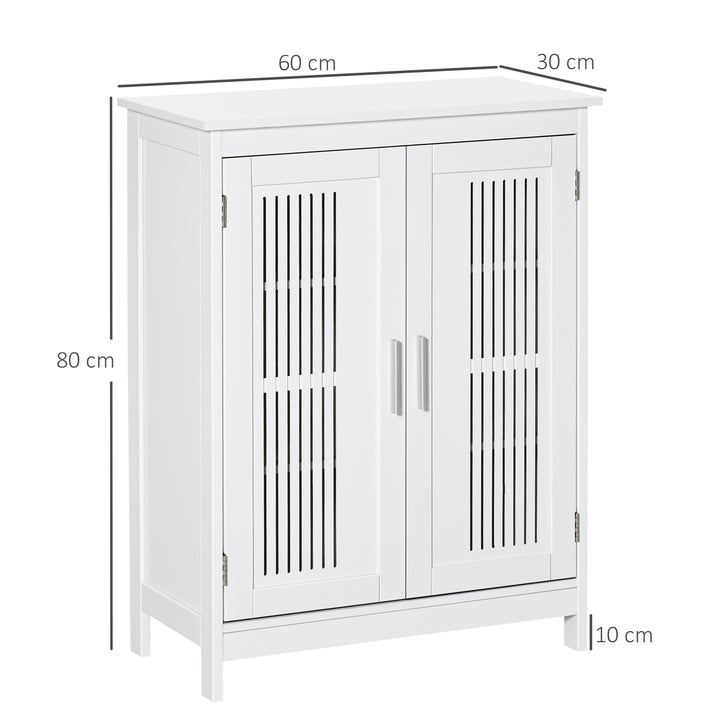 Modern Bathroom Floor Cabinet - White