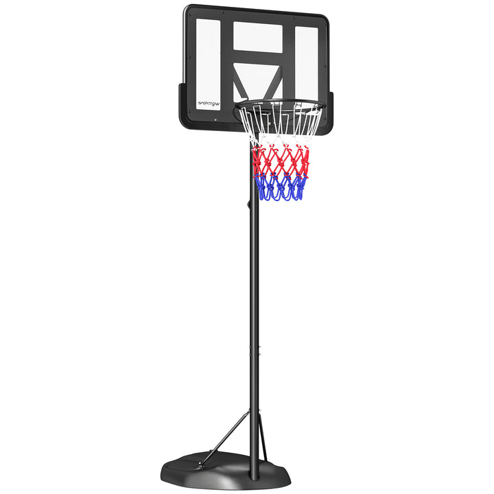 SPORTNOW Height Adjustable Basketball System, Freestanding Basketball Hoop and Stand w/ Wheels, 167-228cm | Aosom UK