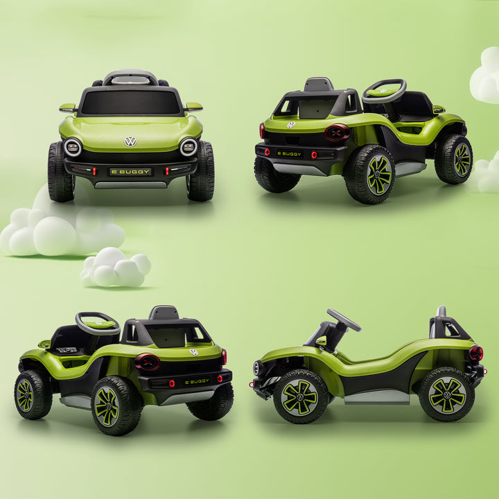 AIYAPLAY Volkswagen Licensed Kids Electric Car with Remote Control for Ages 3-6 Years, Green