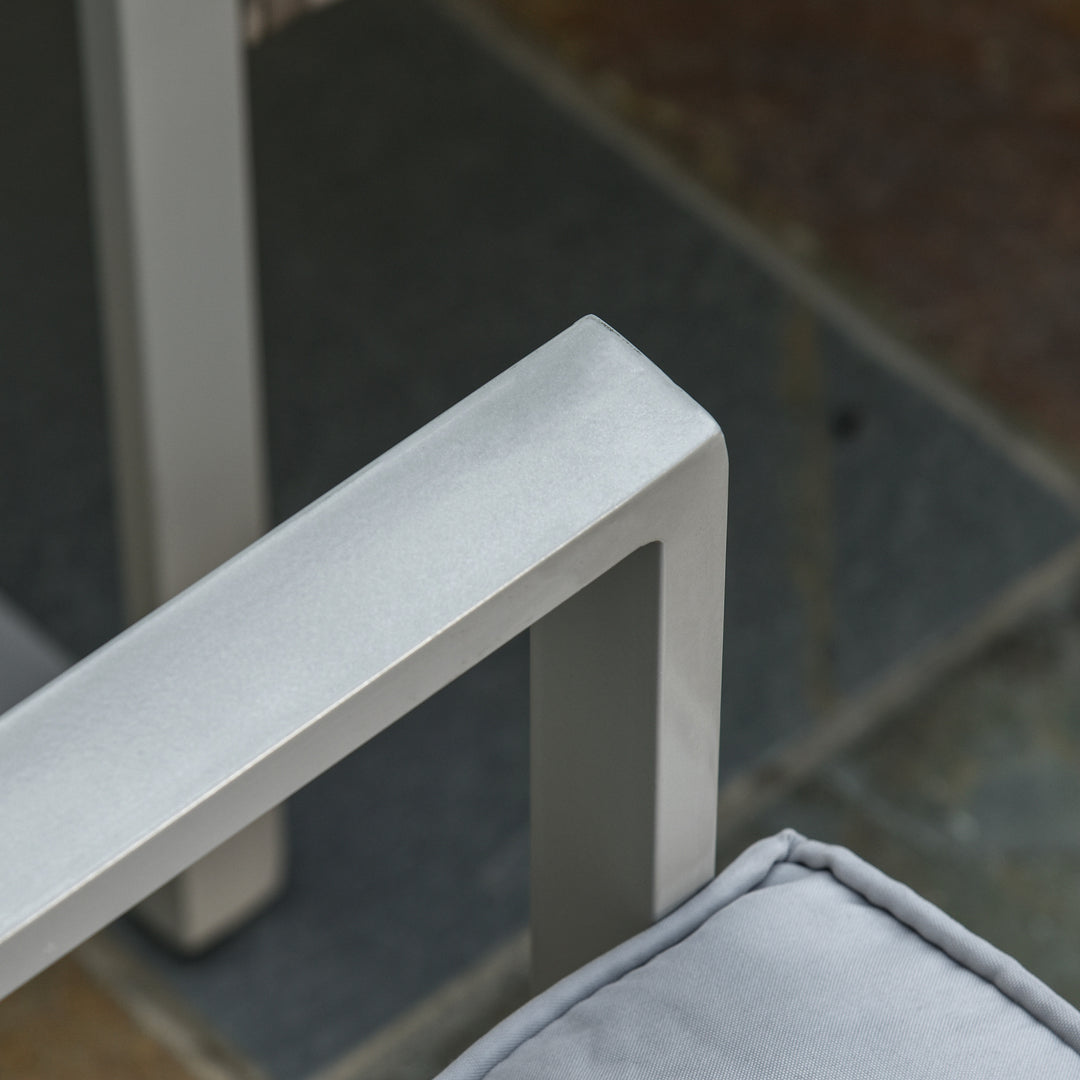 MCL 4PC Rattan Garden Furniture Set 2 Single Sofa Arm Chairs 1 Bench with Cushions & Coffee Table Patio Backyard Wicker Weave