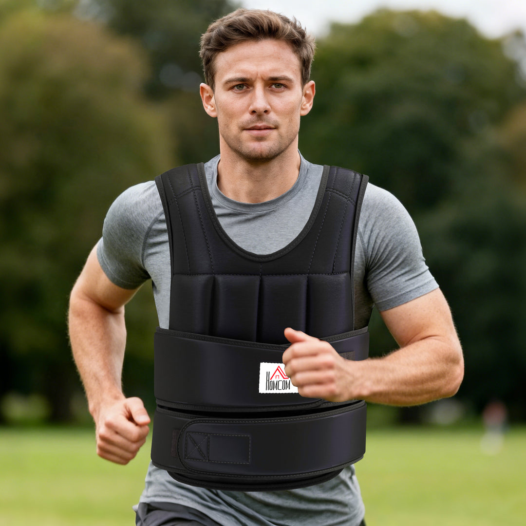 MCL 20KG Adjustable Weight Vest, Black