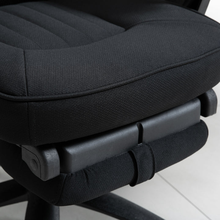 Office Chair with Footrest,High Back Swivel Desk Chair with Adjustable Height and Headrest for Home Office, Black