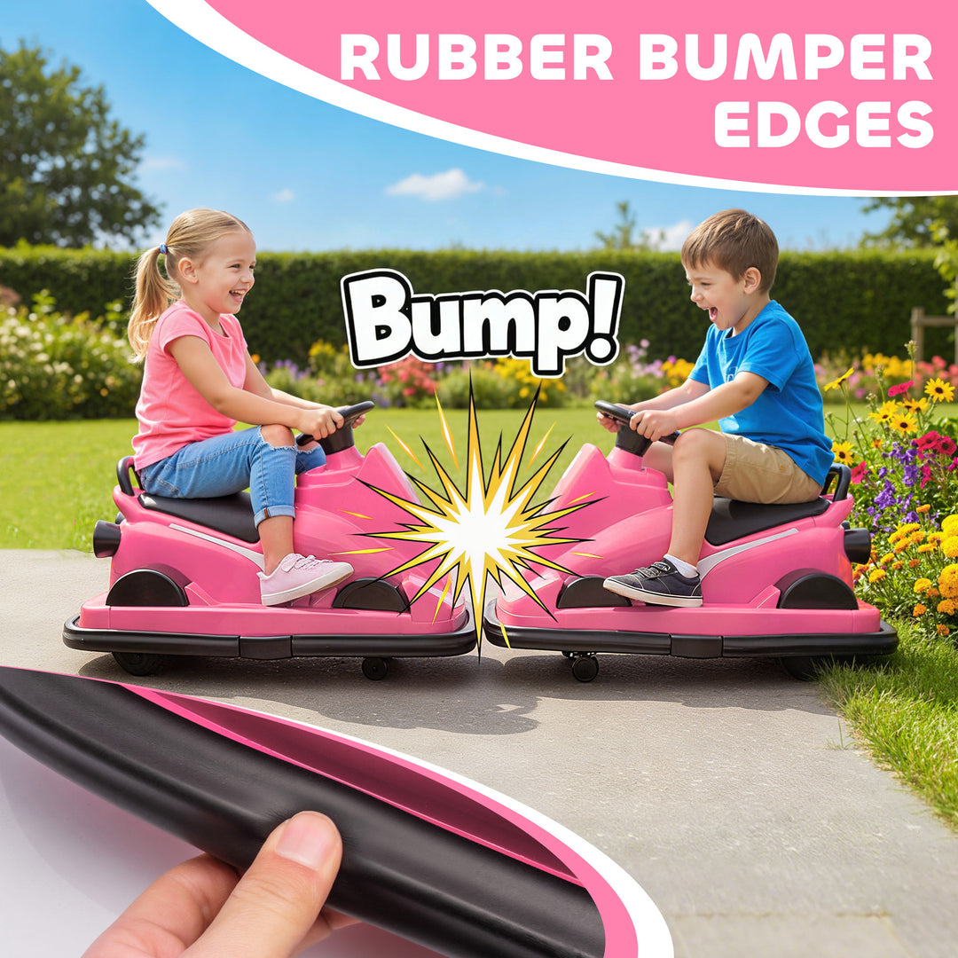 Kids Bumper Car, 360° Rotation Spin Electric Waltzer Car with LED Ligh